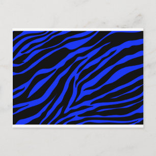blaues Zebra Postkarte