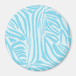 Blaues Zebramuster Magnet