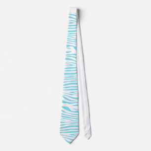 Blaues Zebrastreifenmuster Krawatte
