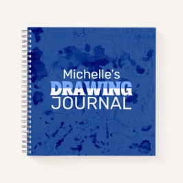 Blaues Zeichn-Journal Notizbuch