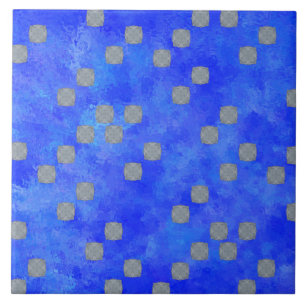 Blaues, zeitgenössisches Polka Dots Muster Fliese