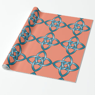 blaues zellartiges Knoten-Packpapier Geschenkpapier