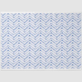 Blaues Zickzack Muster Seidenpapier