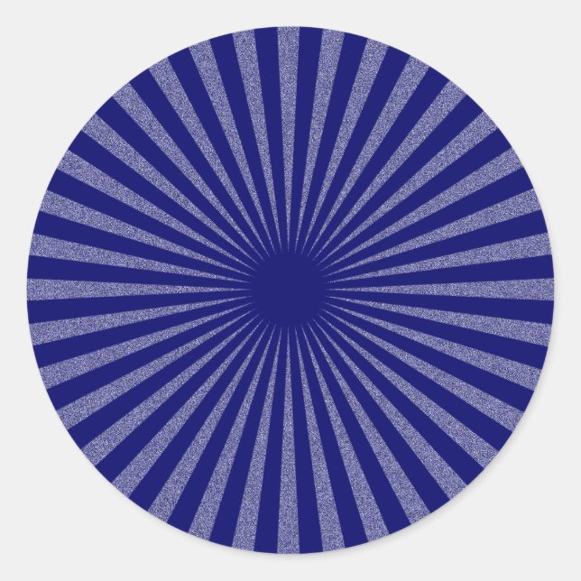 Blaues Ziel: Runder Aufkleber (Vorderseite)
