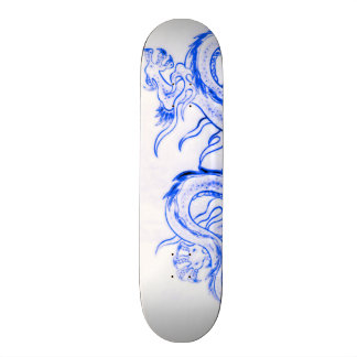 Blaues Zircon-Drache-Teil 1 Skateboard