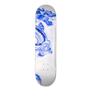 Blaues Zircon-Drache-Teil 2 Skateboard