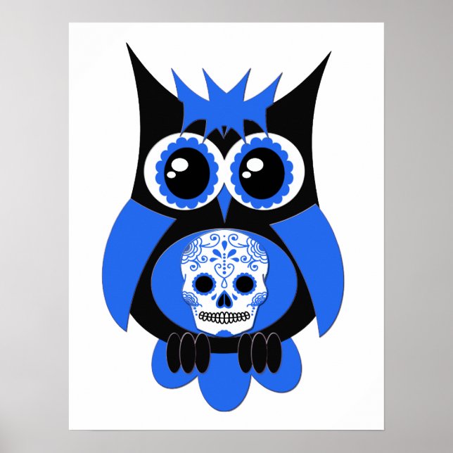 Blaues Zuckerkulöppchen Poster (Vorne)