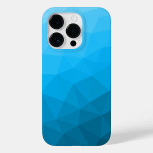 Blaues zyangradientengeometrisches Messprofil Drei Case-Mate iPhone 14 Pro Hülle