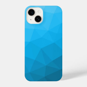 Blaues zyangradientengeometrisches Messprofil Drei iPhone 14 Hülle