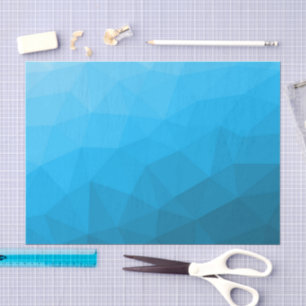 Blaues zyangradientengeometrisches Messprofil Drei Seidenpapier