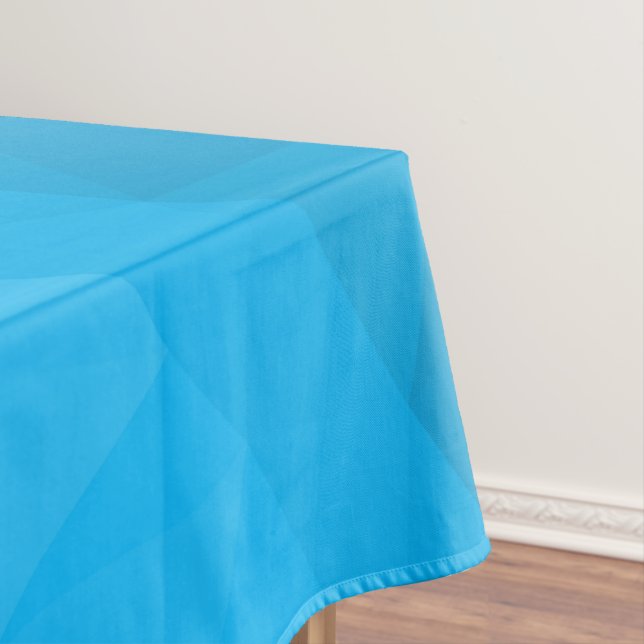 Blaues zyangradientengeometrisches Messprofil Drei Tischdecke (Beispiel)