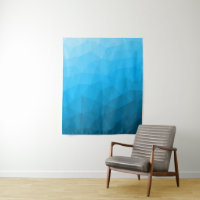 Blaues zyangradientengeometrisches Messprofil Drei