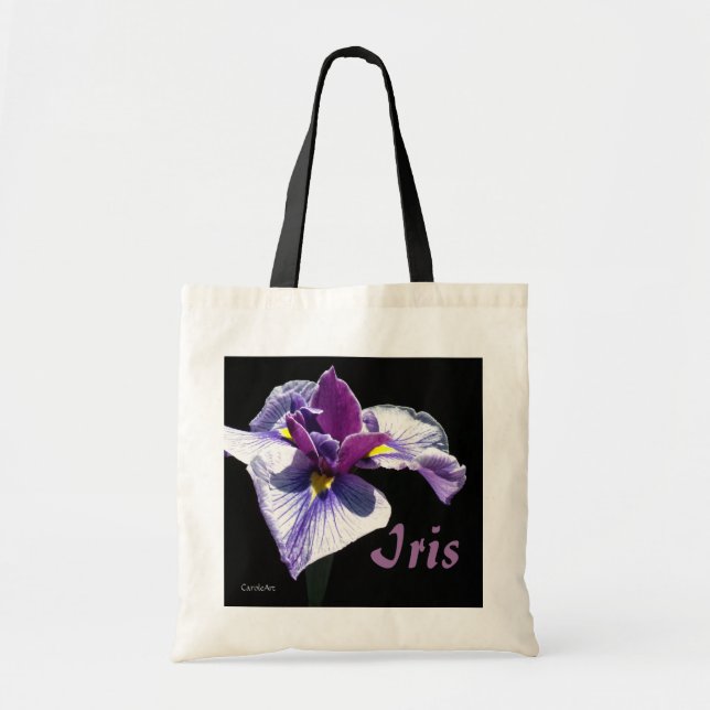 Blaueste lila Iris Tragetasche (Vorne)