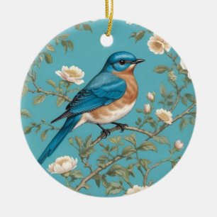 Blauevogel William Morris Inspiriert Türkis Keramik Ornament