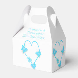 Blaufarbene Butterfly Herzdesign Hochzeit Geschenkschachtel