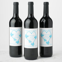 Blaufarbene Butterfly Herzdesign Hochzeit