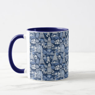 Blaufarbener, faszinierender Pariser Eiffelturm Tasse