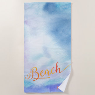 Blaufarbenmonogramm Strandtuch