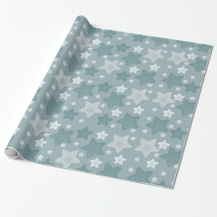 Blaufarbenstars Geschenkpapier