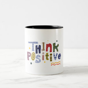 Blaufarbiges Denken positiv Zweifarbige Tasse