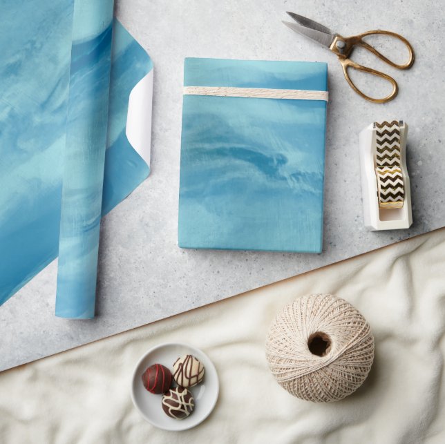 Blaufarbiges Farbpapier zum Abziehen des Wassers Geschenkpapier (Kunsthandwerk)