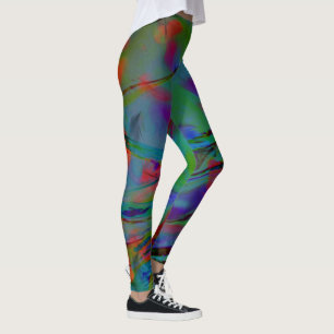 Blaufedern abstrakt leggings