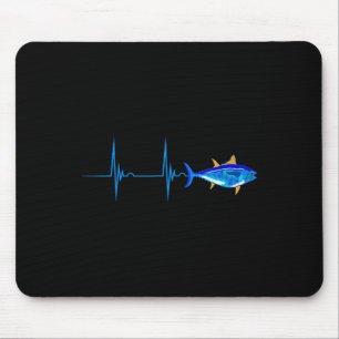 Blauflossenthunfisch Heartbeat Ekg Pulseline Deep  Mousepad