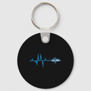 Blauflossenthunfisch Heartbeat Ekg Pulseline Deep Schlüsselanhänger