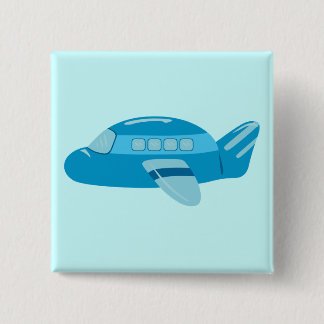 Blauflugzeug Button