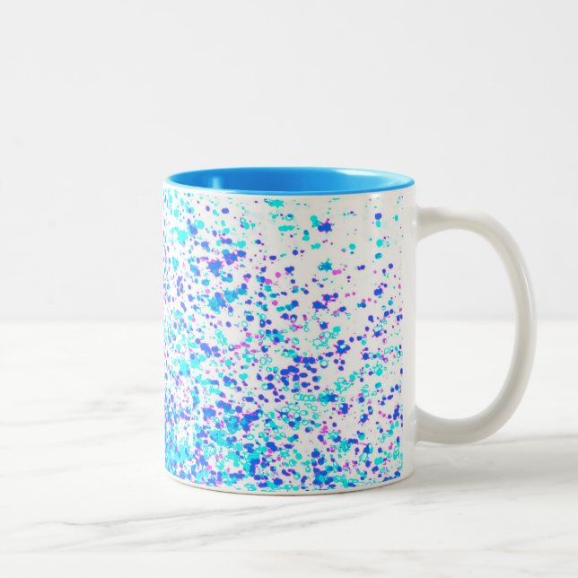 Blaufunkel Zweifarbige Tasse (Rechts)