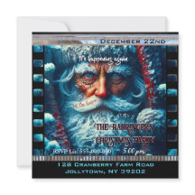 Blaugäugiger Weihnachtsmann Schnee Schöne Weihnach