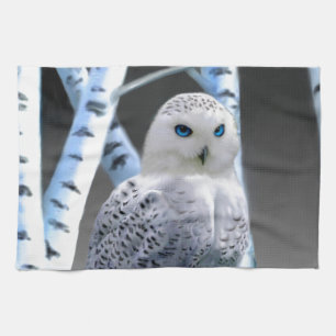 Blaugefleckter Schneekauz Handtuch