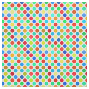 Blaugelb-grünes Polka-Punktmuster Stoff