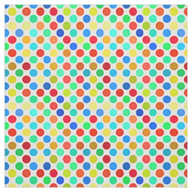Blaugelb-grünes Polka-Punktmuster Stoff (Muster)