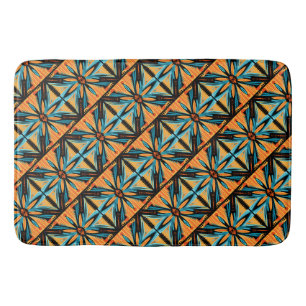 Blaugelb-orangefarbenes Mosaik Badematte
