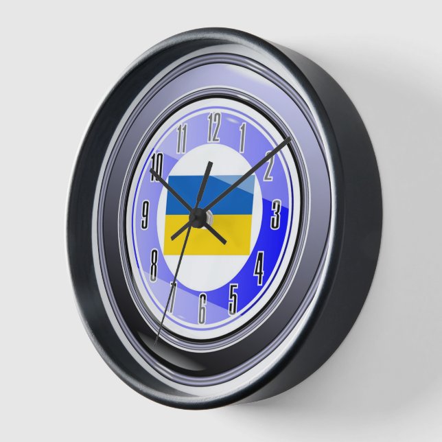 Blaugelbe Flagge der Ukraine Uhr (Winkel)