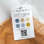 Blaugelbe Hochzeitskleid-Codeliste   QR Begleitkarte<br><div class="desc">Führe Deine Gäste stilvoll mit dieser pastellblauen, gelben und elfenbeinfarbenen Hochzeitsbekleidung. Dress-Code-Karte mit einer fröhlichen Farbpalette und einem anpassbaren QR-Code. Perfekte Einlage für zarte Sommer-, Strand-, Küsten- oder sonnige Hochzeiten in Urlaubsort. Link zu Ihrer Hochzeitswebsite oder einem Gästebuchführer, um die Planung zu erleichtern. Vollständig editierbar für Namen, Farben und Ihr...</div>