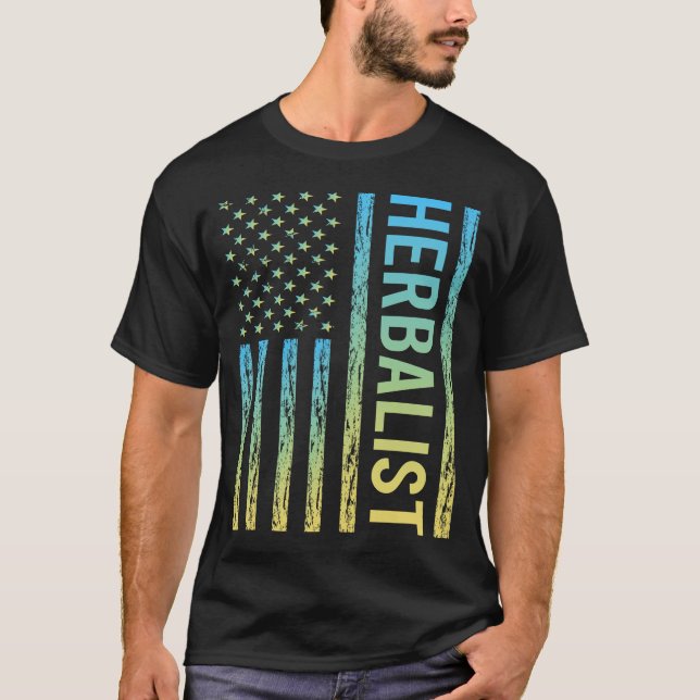 Blaugelbe Kräuterpflanze T-Shirt (Vorderseite)