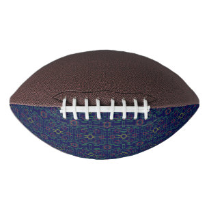 Blaugelbe Ovale Football