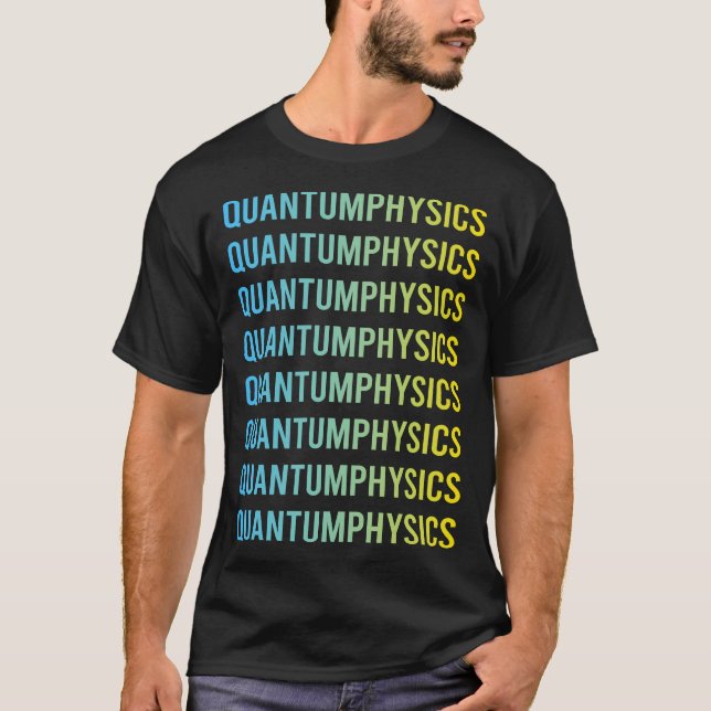 Blaugelbe Quantenphysik T-Shirt (Vorderseite)