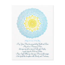 Blaugelbe Segnungen Mandala Inspiration