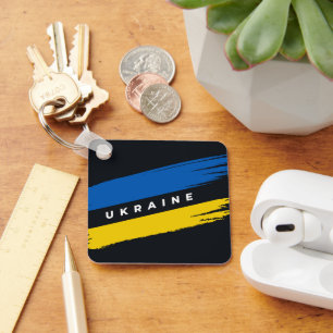 Blaugelbe ukrainische Flagge Schlüsselanhänger