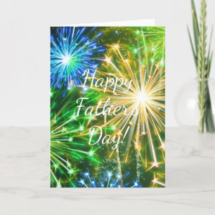 blaugelbes Feuerwerk Karte