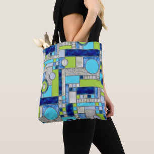 Blaugestanztes Glas Tasche