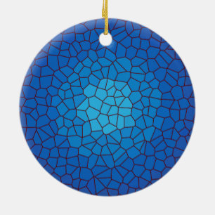Blaugestanztes Glas > Weihnachtsdekoration Keramik Ornament