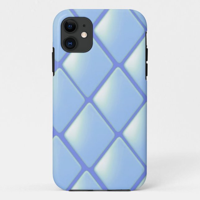 Blaugestepptes Diamantmuster Case-Mate iPhone Hülle (Rückseite)