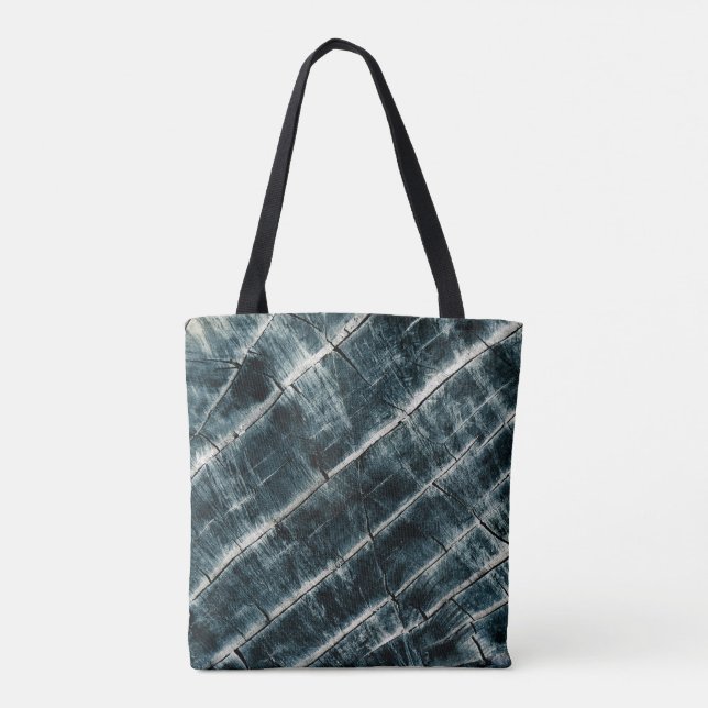 Blaugestrichenes Holz Tasche (Rückseite)