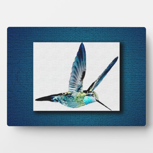 Blaugewurzelter Hummingbird Fotoplatte (Vorderseite)