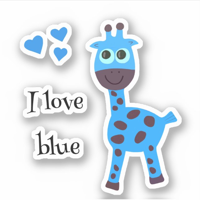 Blaugiraffe Aufkleber (Vorderseite)