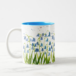 Blauglöckchen Blau floral Natur Botanisch Hübsch Zweifarbige Tasse